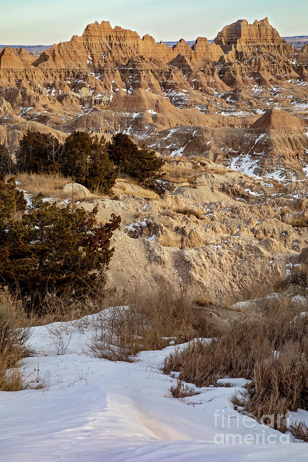 Badlands National Park Photograph - Badlands National Park In Winter #3 by Jim West/science Photo Library