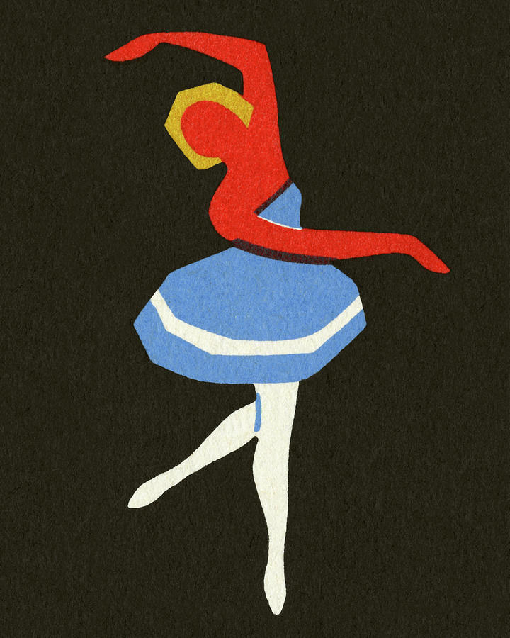 Vintage Drawing - Ballerina #3 by CSA Images