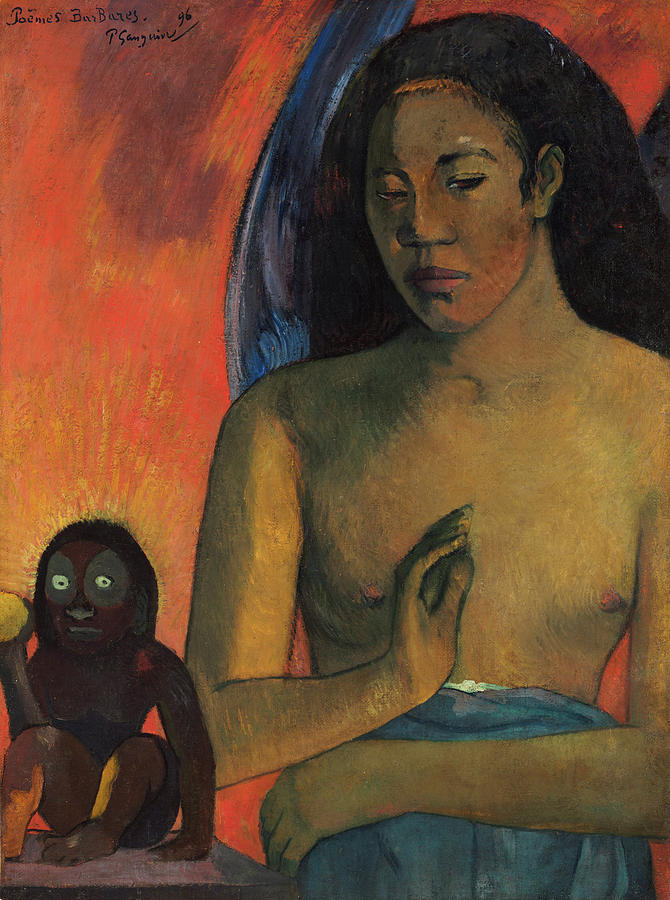 Barbarian Poems #3 Painting by Paul Gauguin