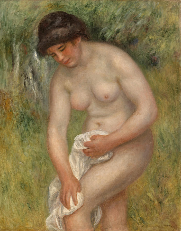 Bather Drying Herself #4 Painting by Pierre-Auguste Renoir