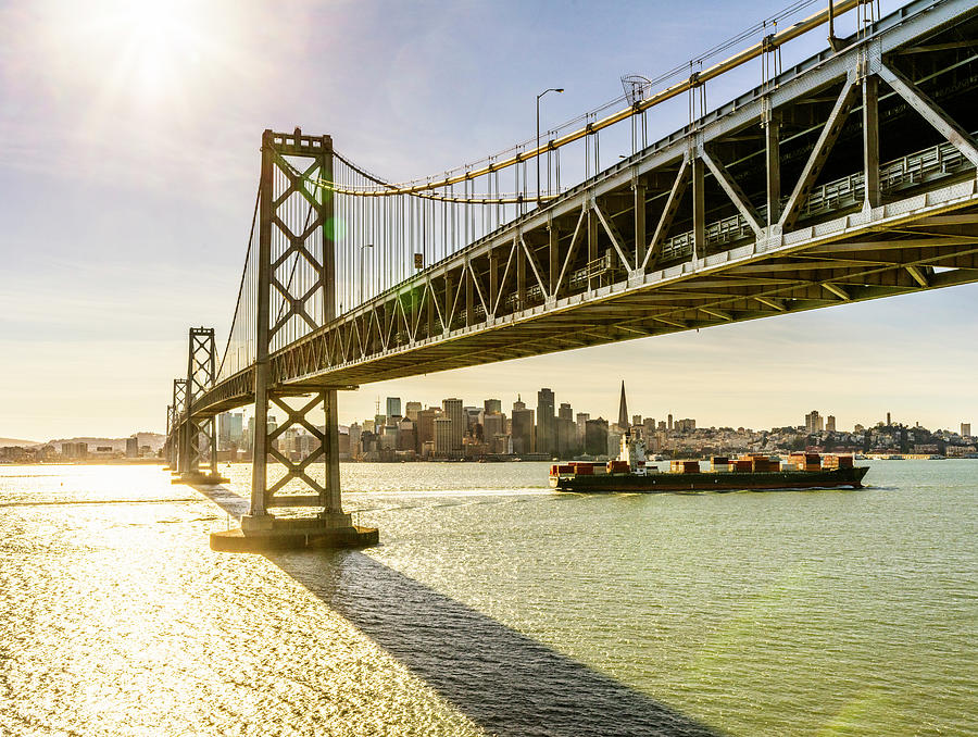 Bay Bridge And Skyline Of San Francisco #3 Photograph by Chinaface