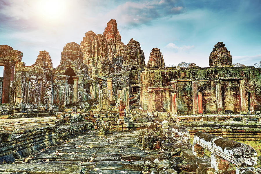 Bayon temple angkor wat unesco world heritage site #3 Photograph by MotHaiBaPhoto Prints