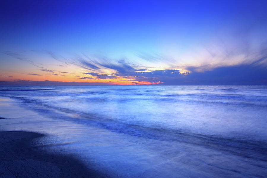 Beach And Sea Sunset #3 Photograph by Konradlew
