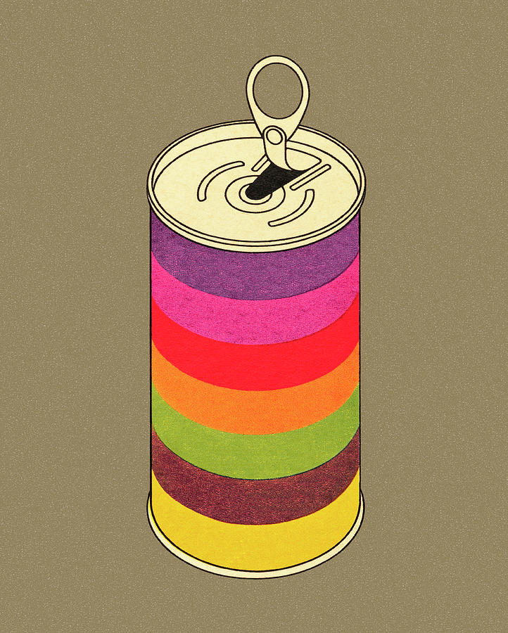 Vintage Drawing - Beverage Can #3 by CSA Images