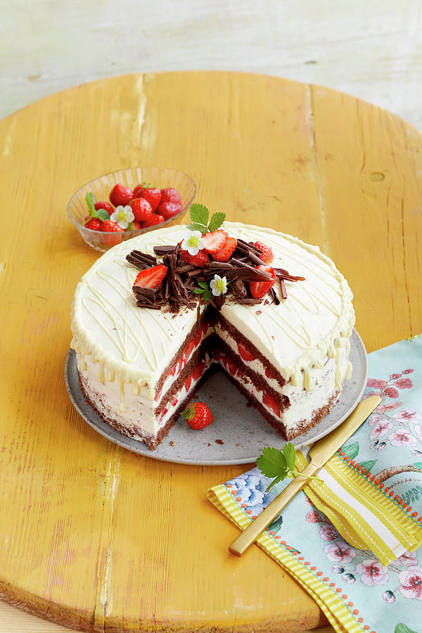 Black Forest Gateau Strawberry Cake #3 Photograph by Stockfood Studios /  Katrin Winner