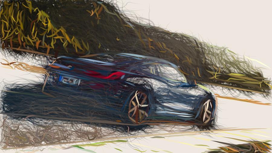 BMW 8 Series Coupe Drawing #4 Digital Art by CarsToon Concept