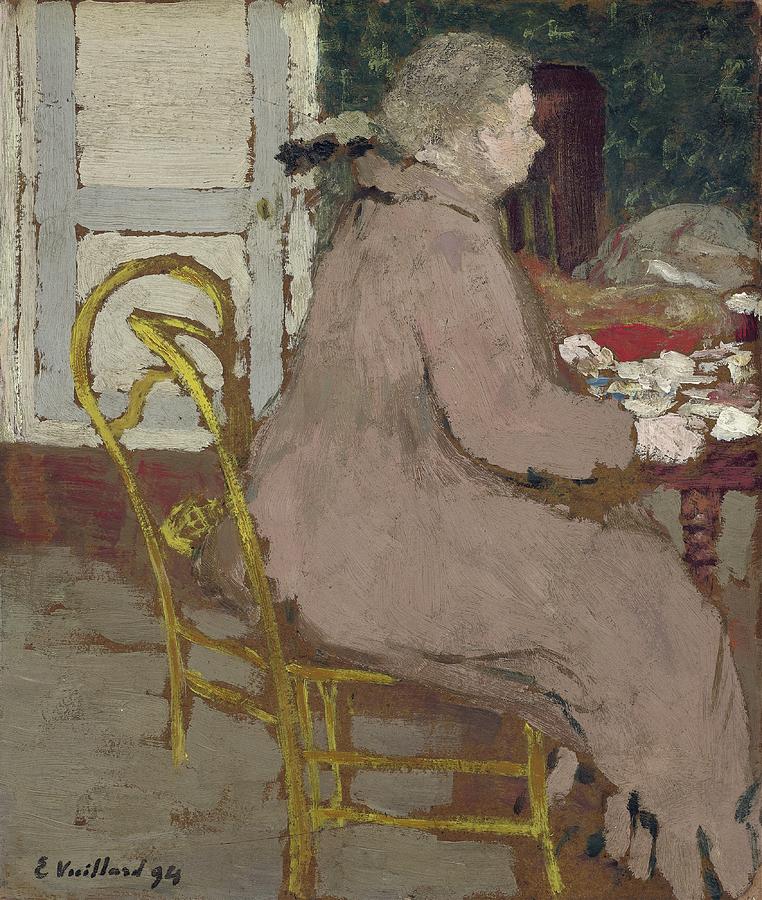 Vintage Painting - Breakfast by Edouard Vuillard