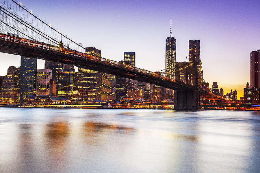 Brooklyn Bridge & East River, Nyc Digital Art by Antonino Bartuccio ...