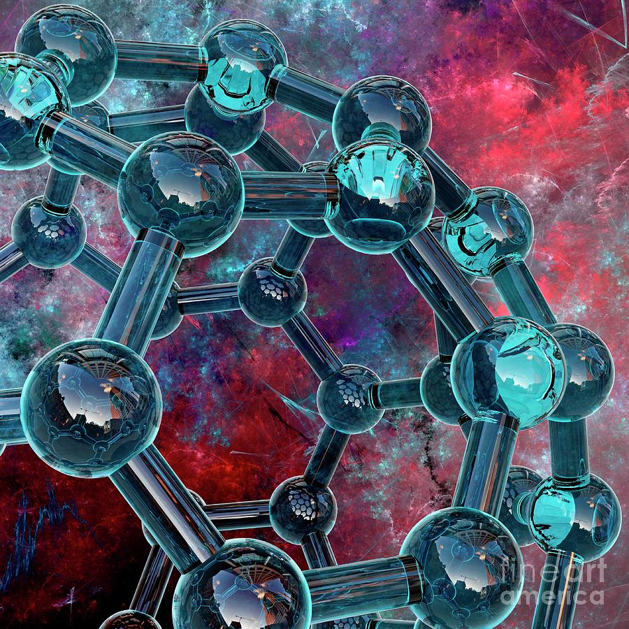 Buckyball Molecule C60 Detail #3 by Laguna Design/science Photo Library