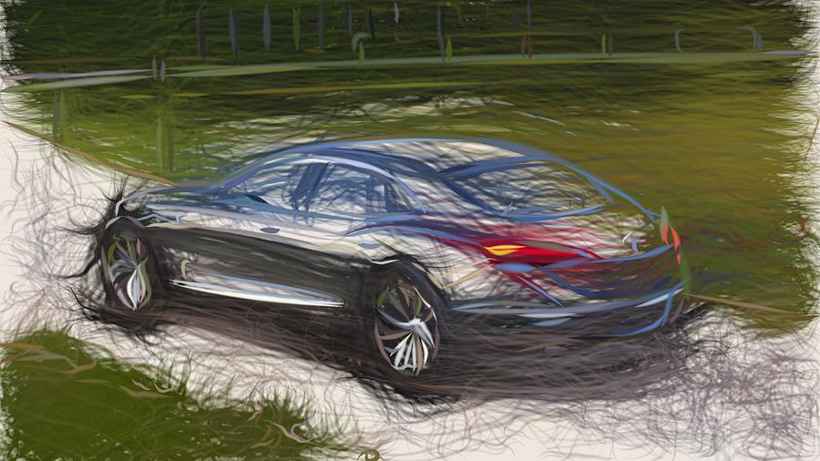 Buick Avenir Drawing #4 Digital Art by CarsToon Concept