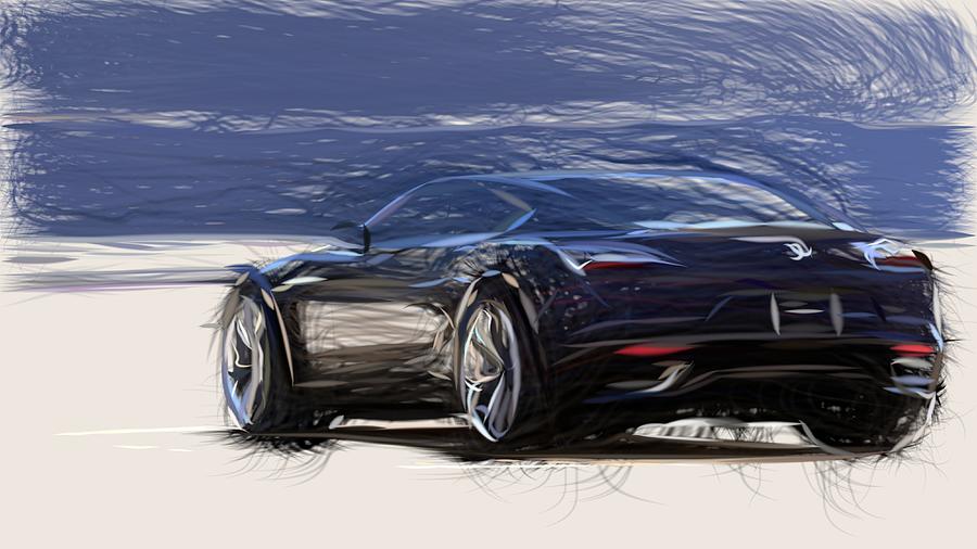 Buick Avista Draw #4 Digital Art by CarsToon Concept
