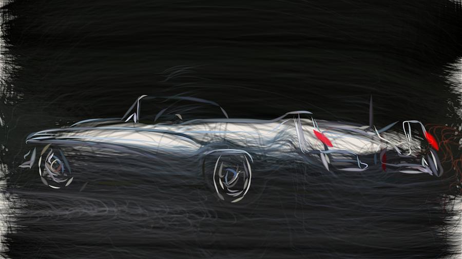 Buick LeSabre Draw #3 Digital Art by CarsToon Concept