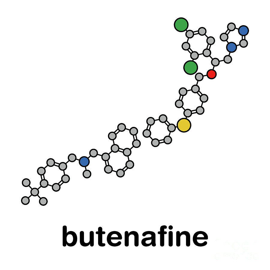 Athlete Photograph - Butenafine Antifungal Drug Molecule #3 by Molekuul/science Photo Library