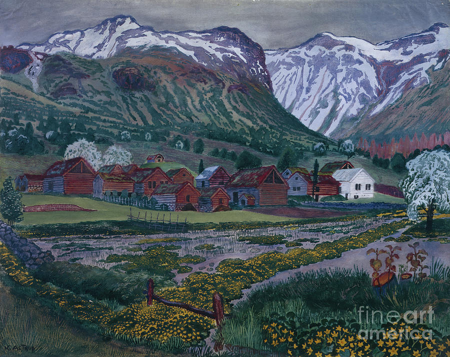 Buttercup Night Painting by Nikolai Astrup