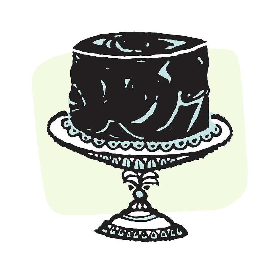 Cake Drawing - Cake on Cake Stand #3 by CSA Images