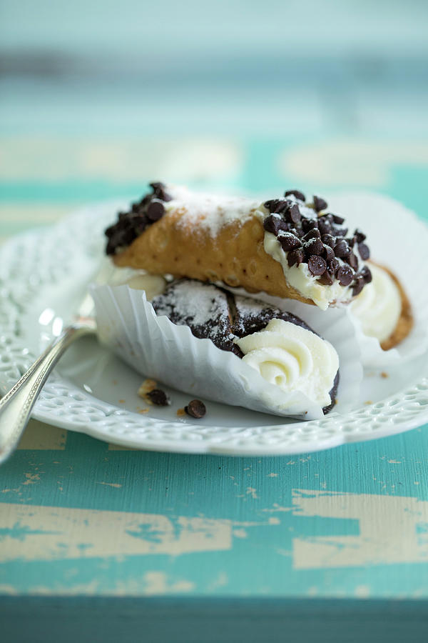 Cannoli deep-fried Pastry Rolls Filled With Cream, Sicily #3 Photograph by Eising Studio