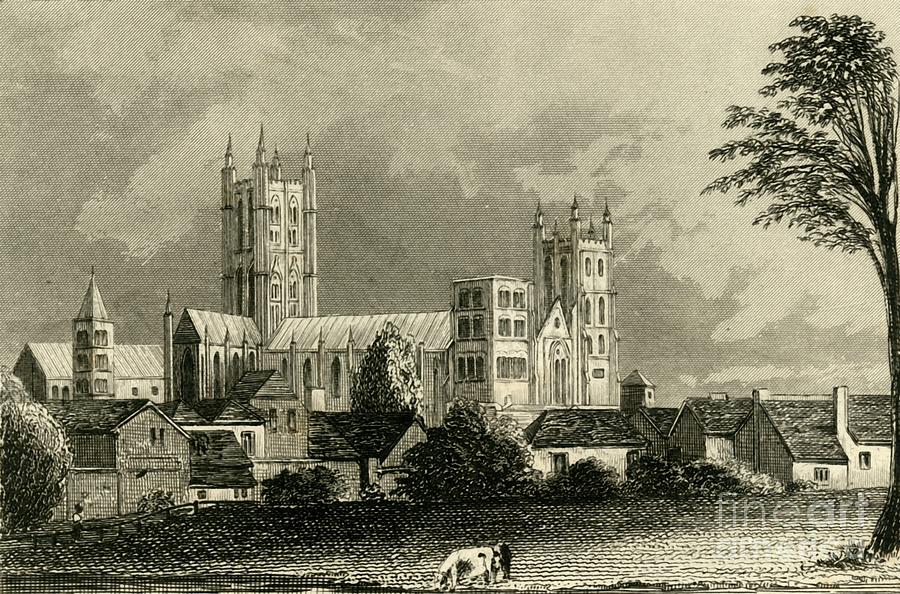 Canterbury Cathedral #3 Drawing by Print Collector