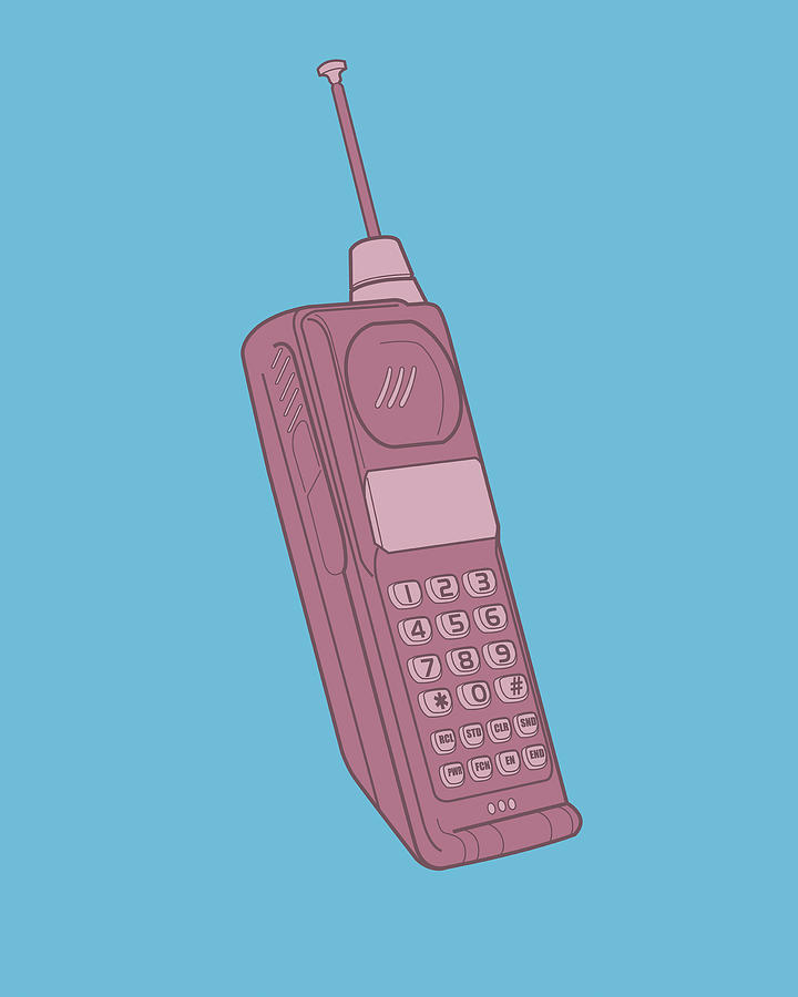 old cell phone clipart free