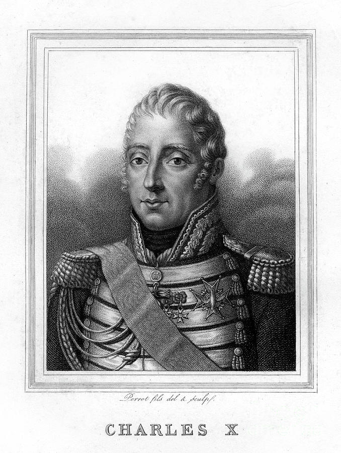 Charles X, King Of France, 19th #3 Drawing by Print Collector