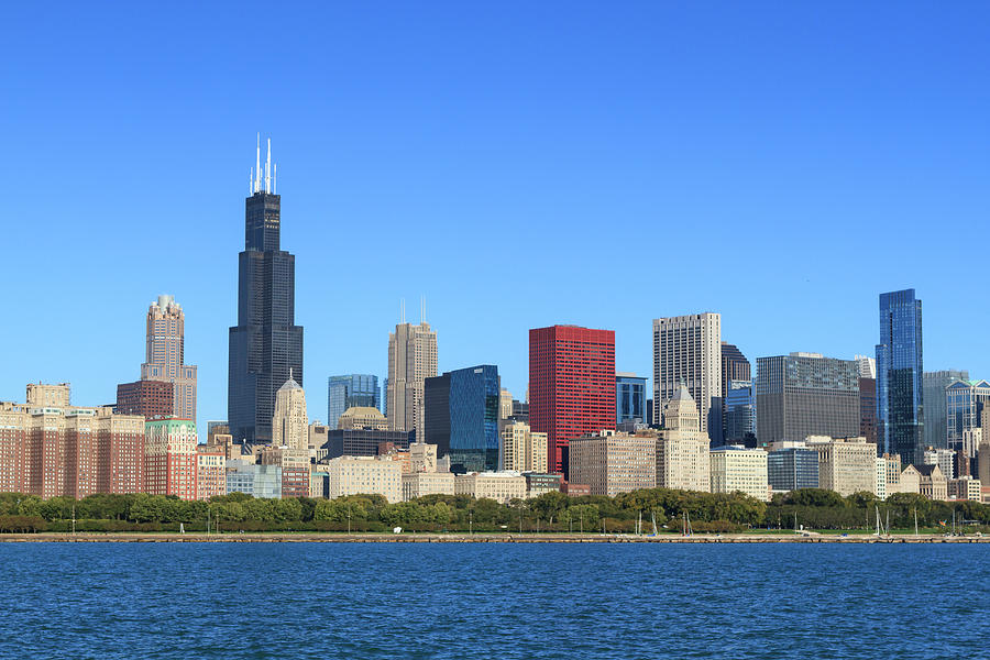 Chicago Skyline By Fraser Hall