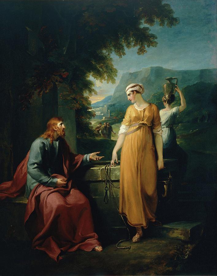 Christ And The Woman Of Samaria Painting by William Hamilton - Fine Art ...