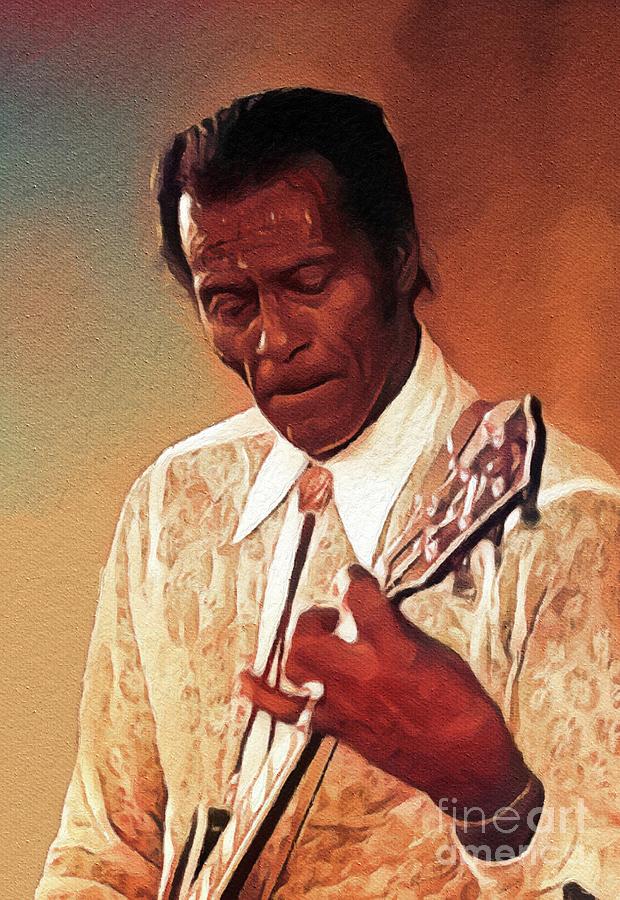 Chuck Berry, Music Legend Painting