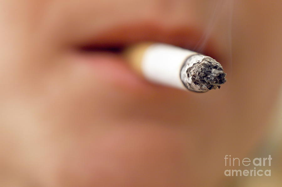 Cigarette Smoking Photograph By Aj Photo Science Photo Library Fine Art America