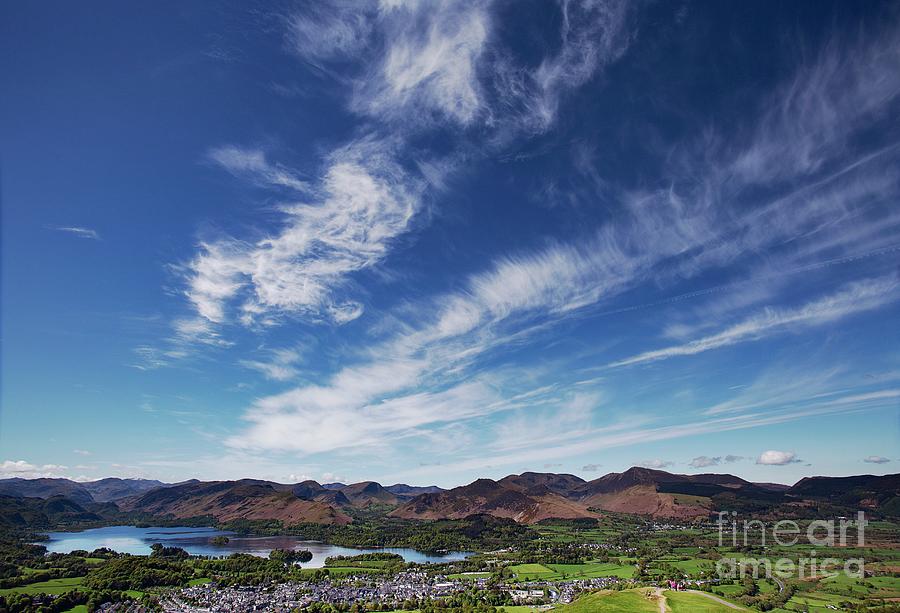 Spring Photograph - Cirrus Spissatus Clouds Over The Lake District #3 by Stephen Burt/science Photo Library