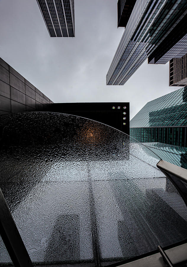 Citicorp Center NYC Detail with Raindrops #3 Photograph by Robert Ullmann