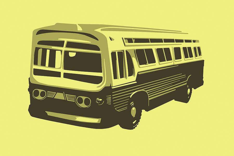 Transportation Drawing - City Bus #3 by CSA Images
