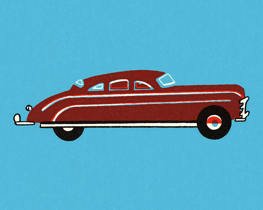 Transportation Drawing - Classic Car #3 by CSA Images