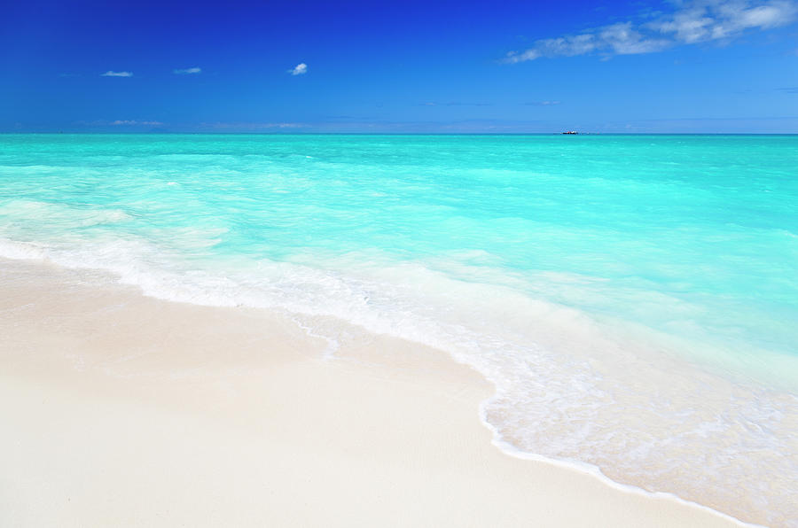 Clean White Caribbean Beach With Blue #3 Photograph by Michaelutech