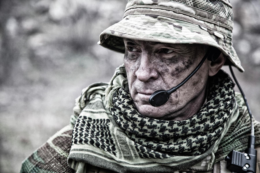 Close-up Portrait Of An Officer #3 Photograph by Oleg Zabielin