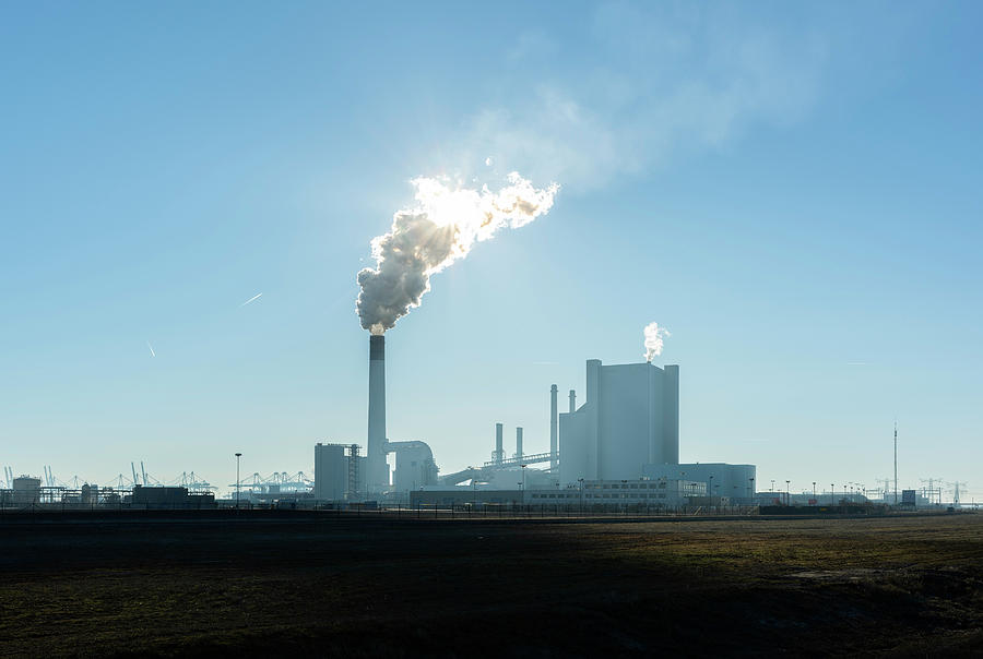 Architecture Digital Art - Coal Fired Power Stations, Maasvlakte, Rotterdam, Zuid-holland, Netherlands #3 by Mischa Keijser