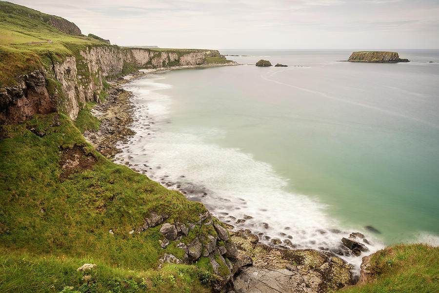 Coastal Landscape At Carrick-a-rede Rope Brdige, Northern Ireland, United Kingdom, Europe #3 Photograph by Gnther Bayerl