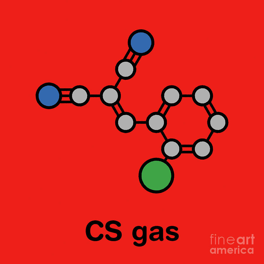 Ring Photograph - Cs Tear Gas Molecule #3 by Molekuul/science Photo Library