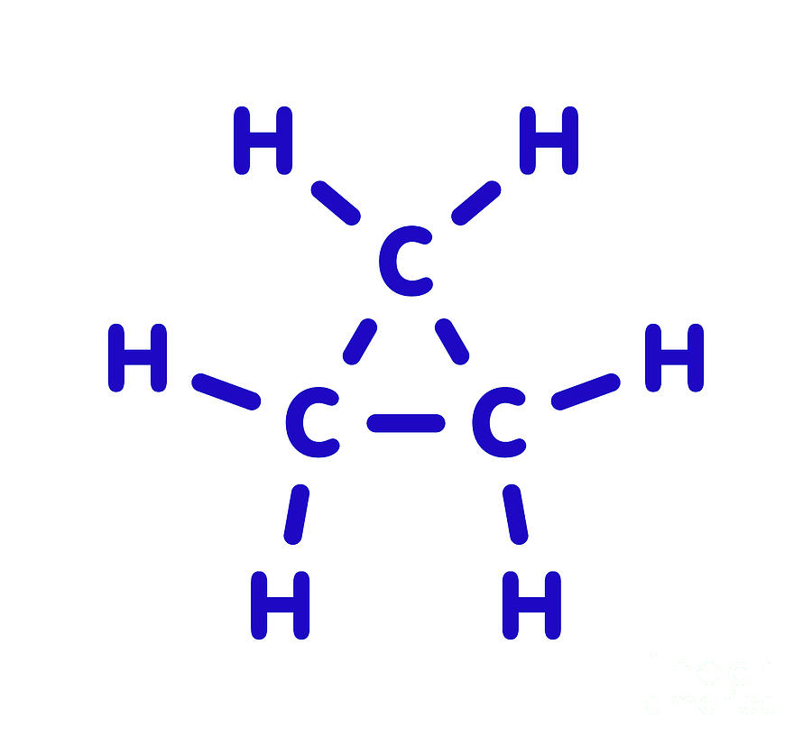 Cyclopropane Cycloalkane Molecule Photograph by Molekuul/science Photo ...