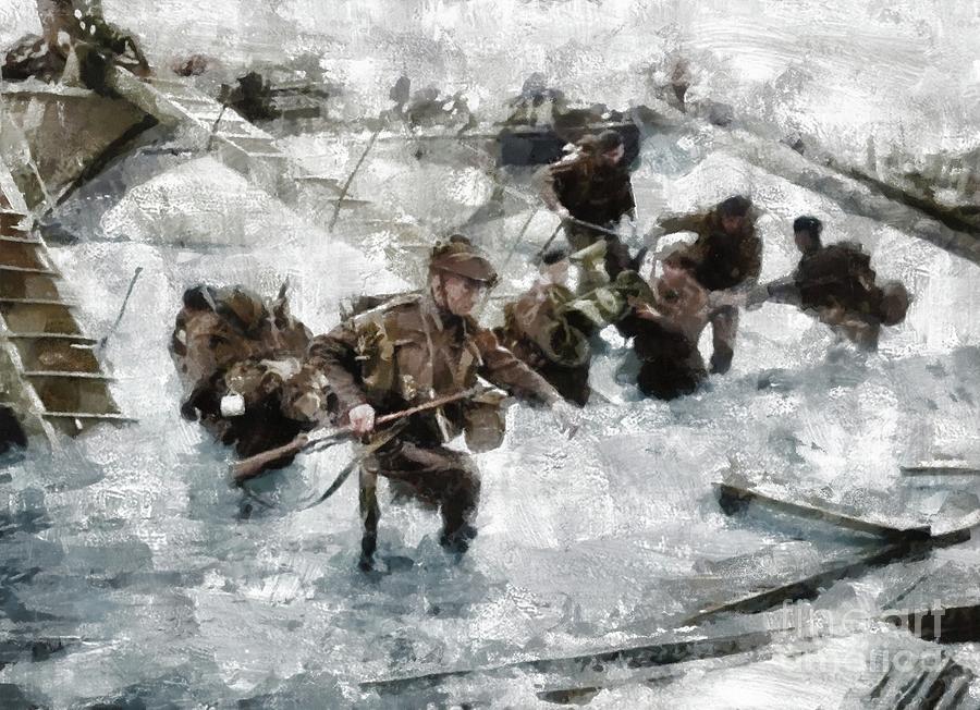 World Painting - D Day Landings, WWII #3 by Esoterica Art Agency