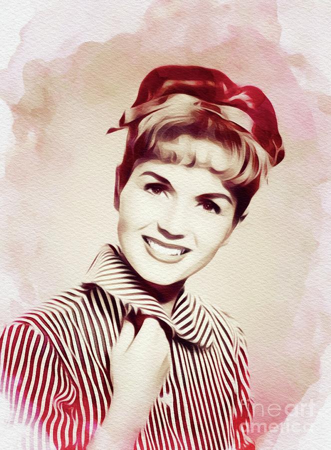 Debbie Reynolds, Vintage Actress Painting