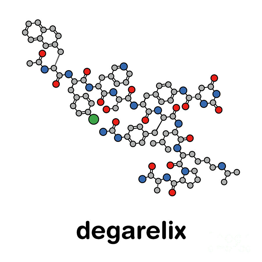 Degarelix Prostate Cancer Drug Molecule Photograph by Molekuul/science ...