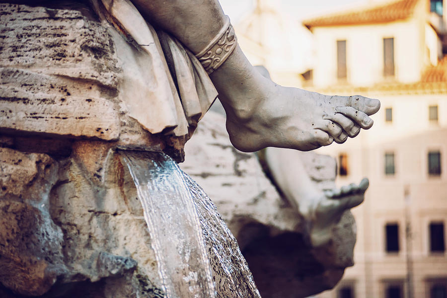 Detail of fountain in Piazza Navona, Rome, Italy by Eduardo Huelin Detail of fountain in Piazza Navona, Rome, Italy by Eduardo Huelin