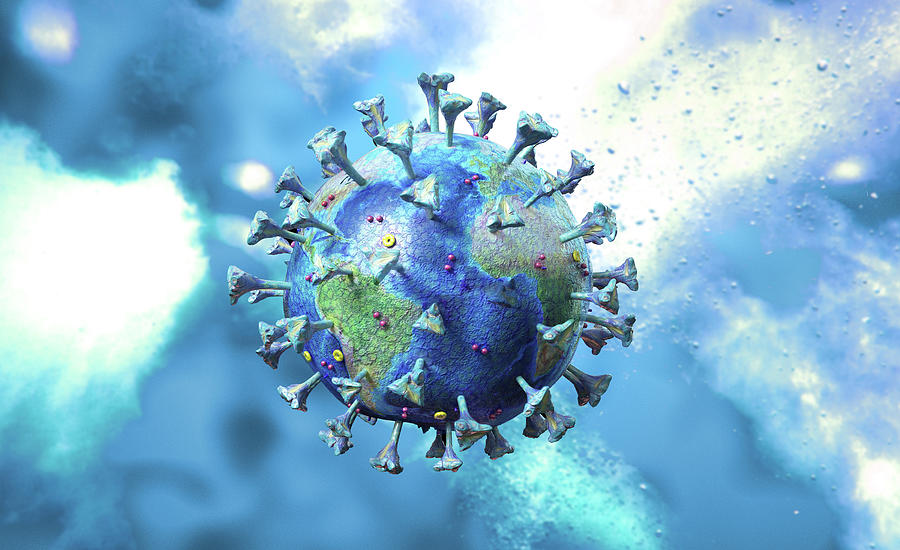 Detailed Structure Of The Coronavirus #3 Photograph by Leonello Calvetti