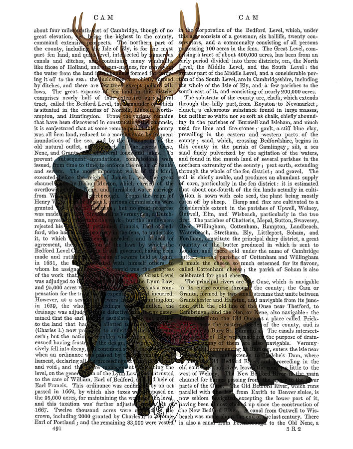 Distinguished Deer Full #3 Painting by Fab Funky