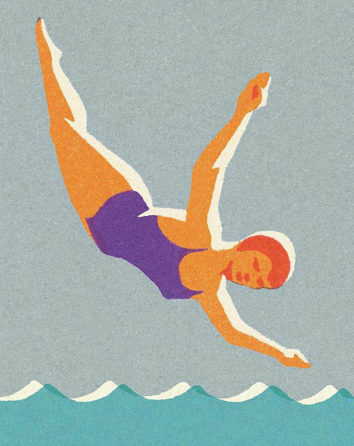 Sports Drawing - Diver #3 by CSA Images