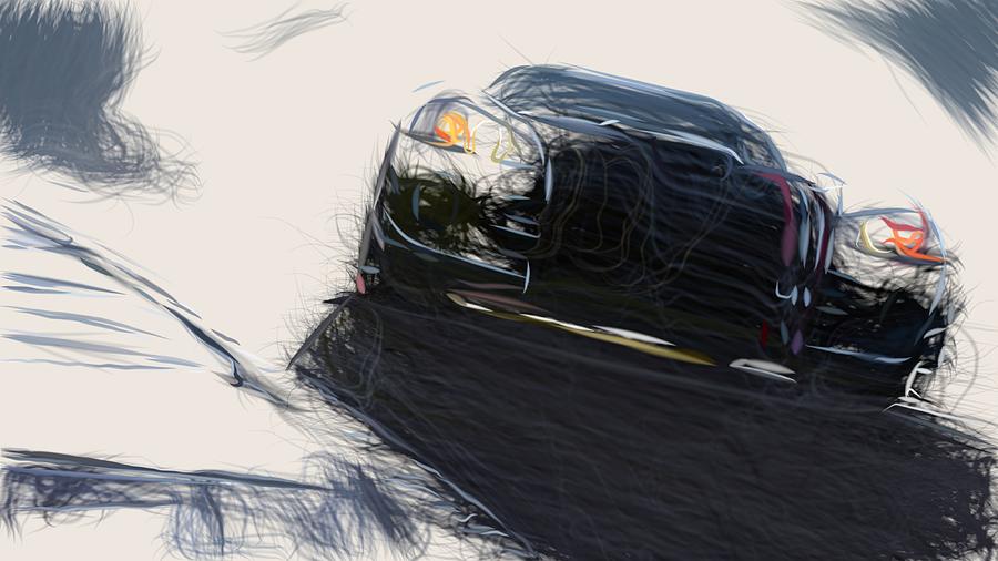 Dodge Viper SRT10 ACR X Draw #3 Digital Art by CarsToon Concept