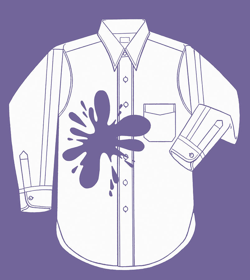 Vintage Drawing - Dress Shirt #3 by CSA Images