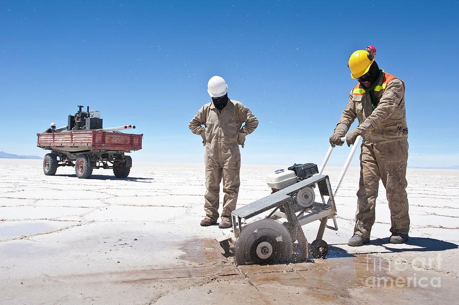 Drilling In A Salt Flat #3 Photograph by Philippe Psaila/science Photo Library