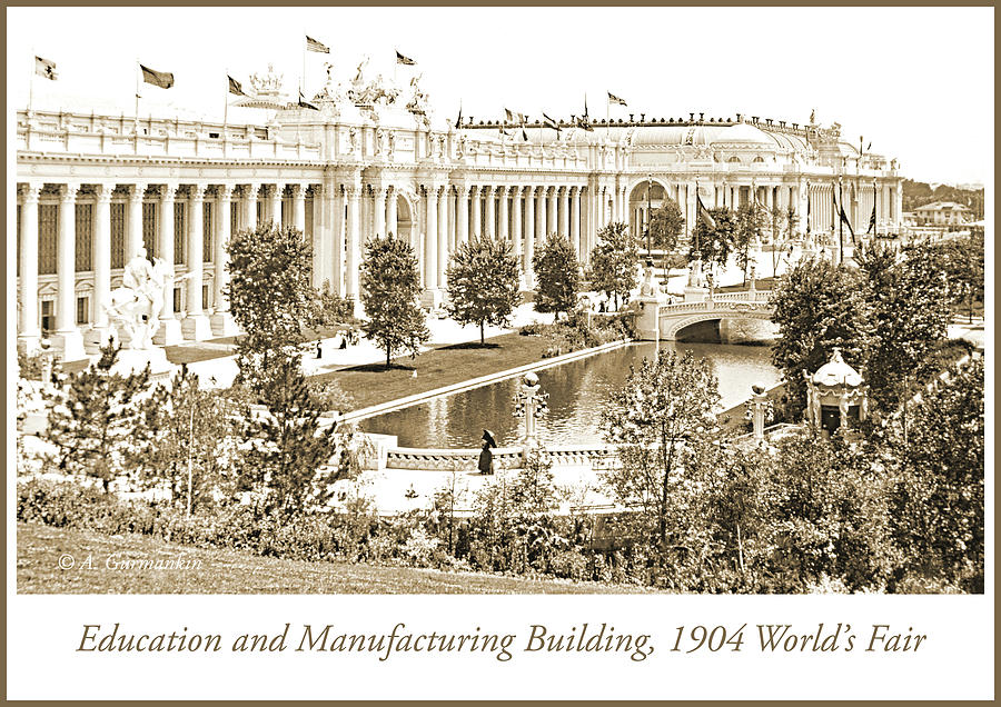 Education and Manufacturing Buildings, 1904 Worlds Fair Photograph by A Macarthur Gurmankin