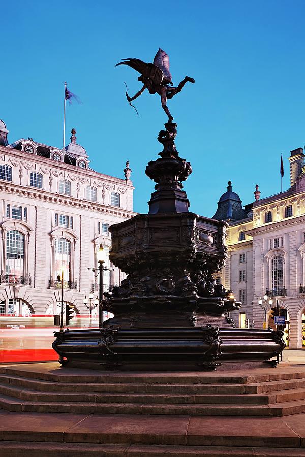 England, Great Britain, British Isles, London, City Of Westminster, Piccadilly Circus, Eros Statue, Piccadilly Circus #3 Digital Art by Richard Taylor