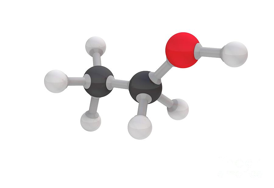 Ethanol Photograph - Ethanol Molecule #3 by Mikkel Juul Jensen/science Photo Library